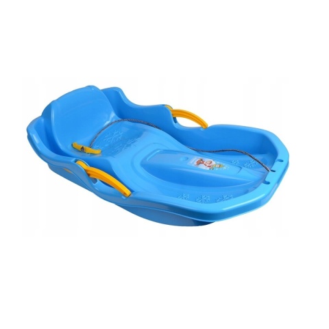 Plastikowe sanki z hamulcami Speed Bob niebieskie