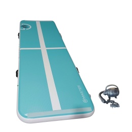 Airtrack ścieżka akrobatyczna MASTER 400 x 100 x 10 cm - Turkusowo-Biały