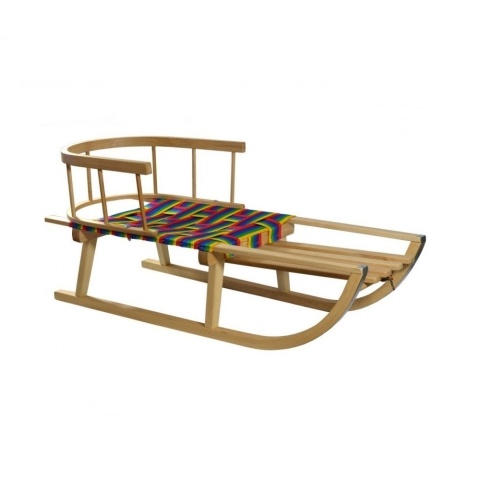 Drewniane sanki z oparciem MASTER 90 cm