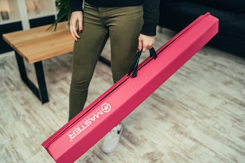 Równoważnia Belka Gimnastyczna Składana MASTER 240 cm EVA - różowa
