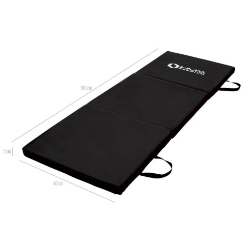 MGS02 MATERAC GIMNASTYCZNY SKŁADANY 1800x600MM BLACK HMS PREMIUM