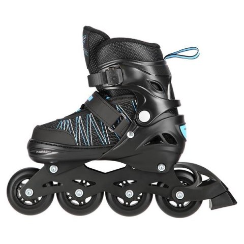 NH11912 A 2w1 BLACK/BLUE ROZM. L(39-42) ŁYŻWOROLKI Z WYM. PŁ. HOKEJOWĄ NILS EXTREME