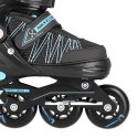 NH11912 A 2w1 BLACK/BLUE ROZM. M(35-38) ŁYŻWOROLKI Z WYM. PŁ. HOKEJOWĄ NILS EXTREME