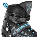 NH11912 A 2w1 BLACK/BLUE ROZM. M(35-38) ŁYŻWOROLKI Z WYM. PŁ. HOKEJOWĄ NILS EXTREME