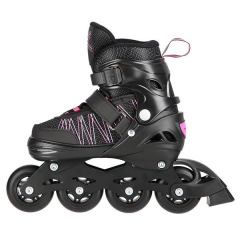 NH11912 A 2w1 BLACK/PINK ROZM. M(35-38) ŁYŻWOROLKI Z WYM. PŁ. HOKEJOWĄ NILS EXTREME