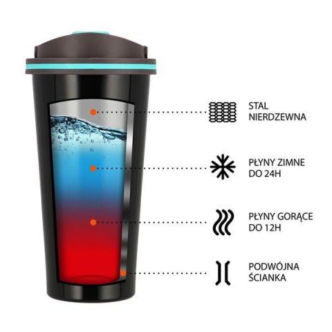 NCB18 CZARNY KUBEK TERMICZNY NILS CAMP