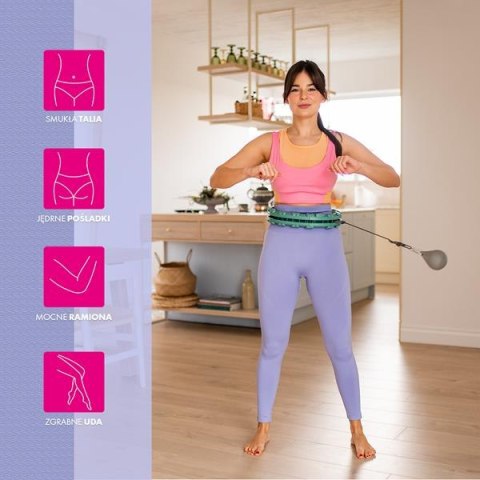 FH03 GREEN HULA HOP Z OBCIĄŻNIKIEM I LICZNIKIEM STOCK