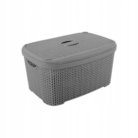 Koszyk z pokrywką KNIT 6 l