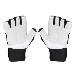 RST04 WHITE-BLACK ROZM. L RĘKAWICE NA SIŁOWNIĘ HMS