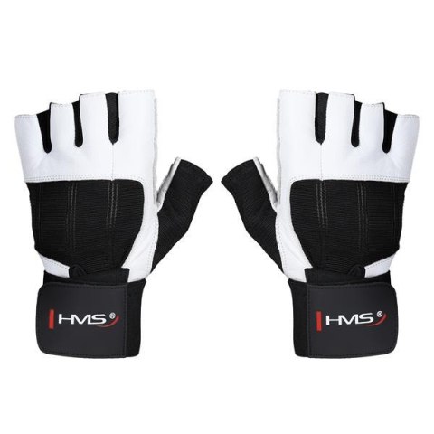 RST04 WHITE-BLACK ROZM. M RĘKAWICE NA SIŁOWNIĘ HMS