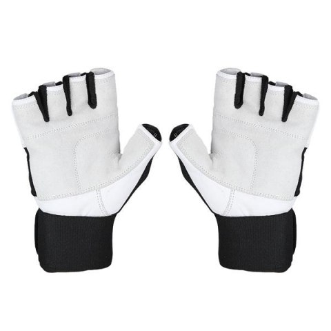 RST04 WHITE-BLACK ROZM. S RĘKAWICE NA SIŁOWNIĘ HMS