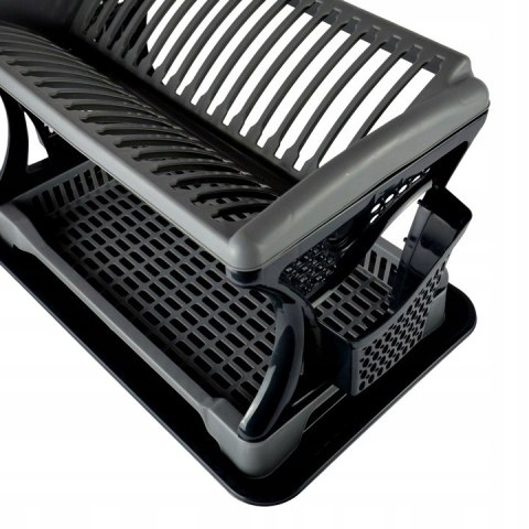 Suszarka do naczyń z ociekaczem 2 poziomowa 470x302x270 mm