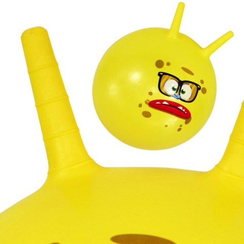 PIŁKA DO SKAKANIA Z ROGAMI 45CM ŻÓŁTA