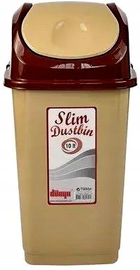 Pojemnik uchylny SLIM 10 l - beżowy 240x195x365 mm