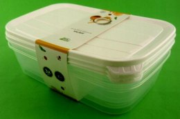 Kpl Pojemników prostokątnych POLY 3 x 2,0 lt