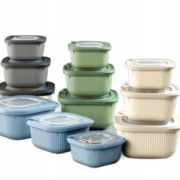 Kpl pojemników do żywności Micro Line 600,1100,1800 ml