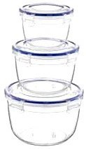 Kpl pojemników do żywności Micro Safe 600,1100,1800 ml