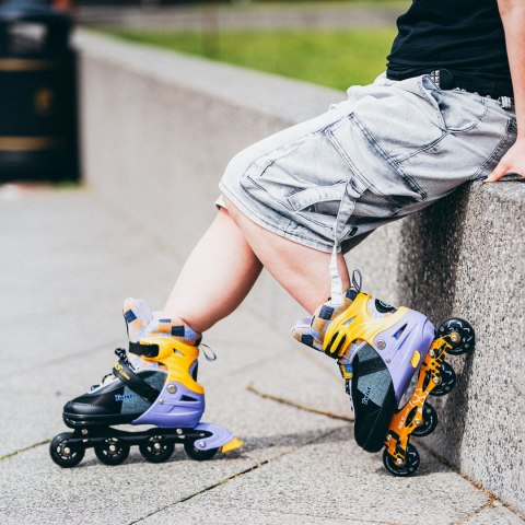 NA13810 ŁYŻWOROLKI TWIST ŻÓŁTE ROZM. L(39-42) NILS EXTREME