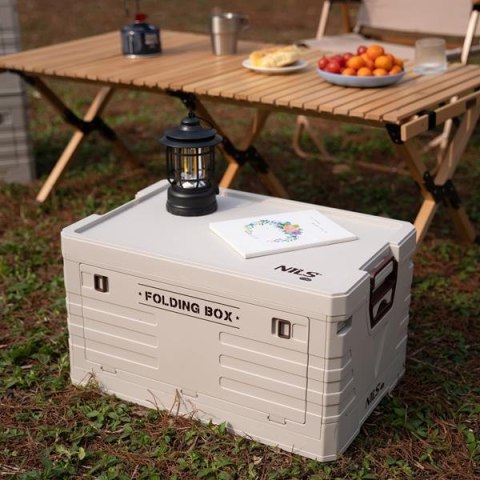 NCB4004 SKŁADANA SKRZYNIA KEMPINGOWA Z POKRYWĄ 50L NILS CAMP