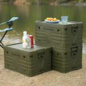 NCB4004 SKŁADANA SKRZYNIA KEMPINGOWA Z POKRYWĄ ZIELONA 50L NILS CAMP