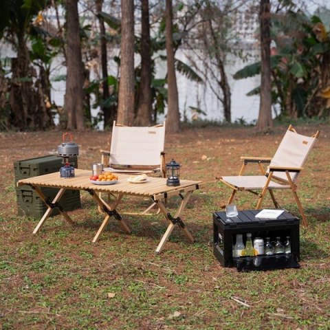 NCB4006 SKŁADANA SKRZYNIA KEMPINGOWA Z FUNKCJĄ STOŁU 2W1 50L NILS CAMP