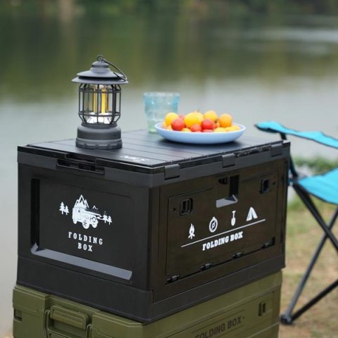 NCB4006 SKŁADANA SKRZYNIA KEMPINGOWA Z FUNKCJĄ STOŁU 2W1 50L NILS CAMP