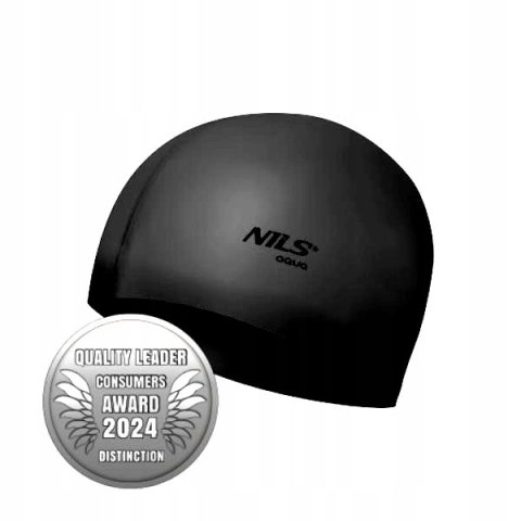 NQC JEDNOKOLOROWY SL02 CIEMNOSZARY CZEPEK SILIKONOWY NILS AQUA