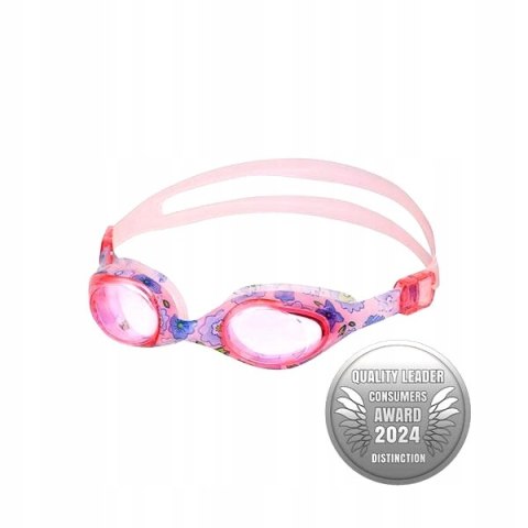 NQG170FAF RÓŻOWY KWIATKI JUNIOR OKULARKI NILS AQUA