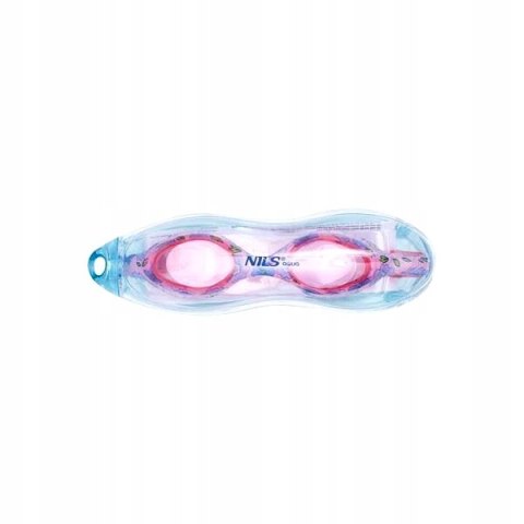 NQG170FAF RÓŻOWY KWIATKI JUNIOR OKULARKI NILS AQUA