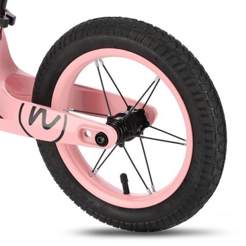 RB901 LED ROWEREK BIEGOWY KOŁA POMPOWANE 12'' RÓŻOWY NILS FUN