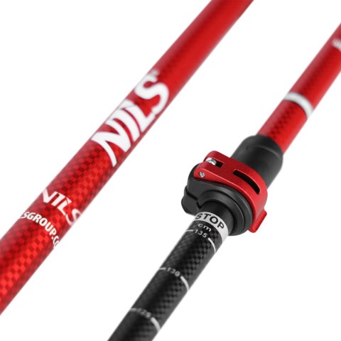 TK8601 RED KIJE TREKKINGOWE ALUMINIOWE NILS