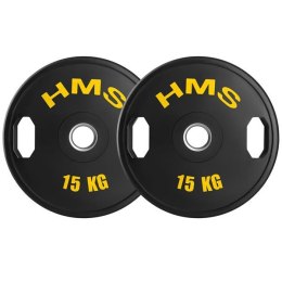 TOG15 2 x 15 KG TALERZ OLIMPIJSKI OGUMOWANY 2 x 15 KG HMS