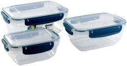 Kpl. Pojemników prostokątnych MASTER 3 cz /400,800,1400 ml/