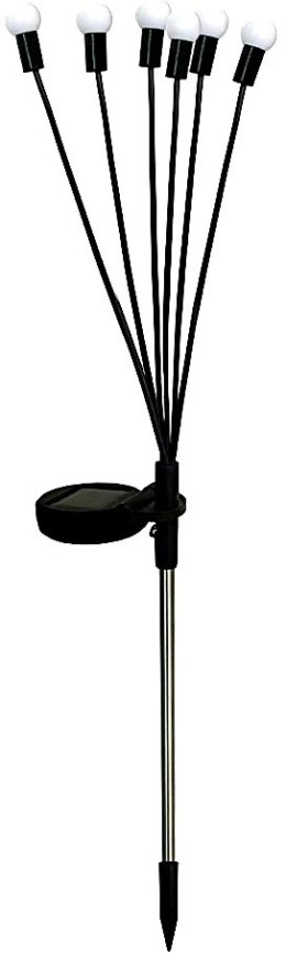 LAMPA SOLARNA TAŃCZĄCE NA WIETRZE KULECZKI BIAŁE 6 LED 72CM