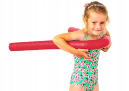 MAKARON NOODLE DO NAUKI PŁYWANIA NA BASEN COMFY CZERWONY