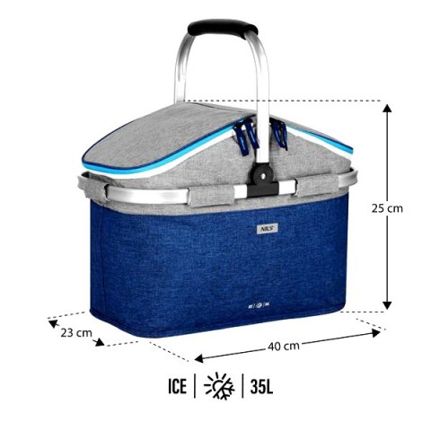 NC2901 TORBA TERMICZNA NIEBIESKA 35L NILS