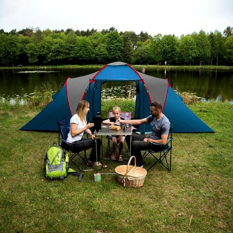 NC6431 NAMIOT KEMPINGOWY NIEBIESKI-JASNO SZARY HIGHLAND IV NILS CAMP