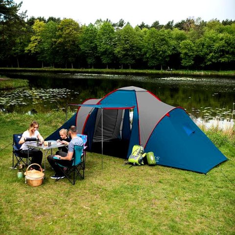 NC6431 NAMIOT KEMPINGOWY NIEBIESKI-JASNO SZARY HIGHLAND IV NILS CAMP