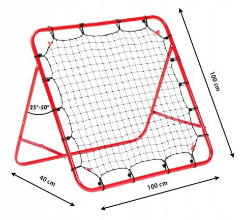 RAMA TRENINGOWA REBOUNDER DO ODBIJANIA PIŁKI NOŻNEJ 100x100CM ENERO