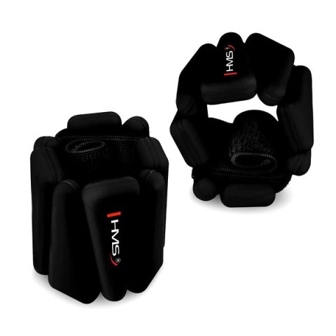 SNK01 BLACK SILIKONOWE OBCIĄŻNIKI DO ĆWICZEŃ NA KOSTKI I NADGARSTKI HMS