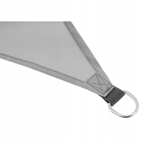 ŻAGIEL PRZECIWSŁONECZNY OGRODOWY TRÓJKĄT 3X3X2M SZARY