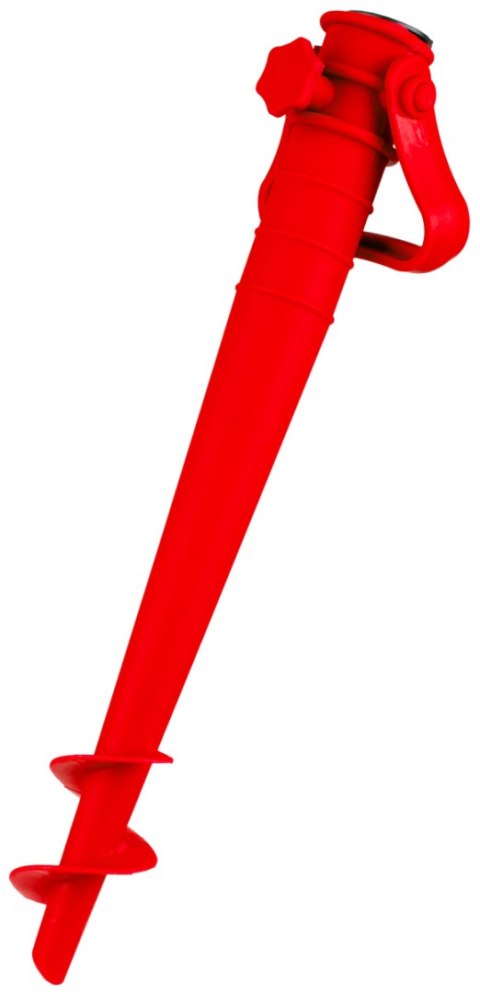 BAZA MOCOWANIE DO PARASOLA PLASTIKOWA WKRĘCANA CZERWONA