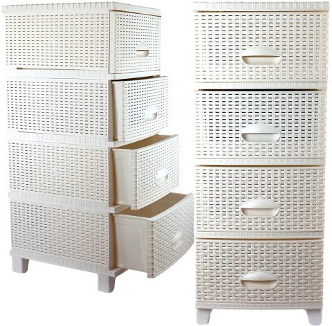 KOMODA RATTAN TURAN BIAŁA