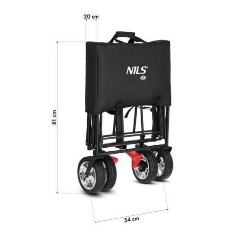 NC2603 WÓZEK CZARNY 120L NILS CAMP