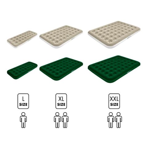 NC2802 MATERAC TURYSTYCZNY DMUCHANY 191X137X22 CM BEŻOWY NILS CAMP