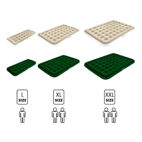 NC2802 MATERAC TURYSTYCZNY DMUCHANY 191X137X22 CM ZIELONY NILS CAMP