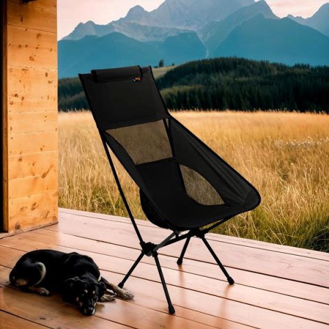 NC3321 KRZESŁO SKŁADANE ULTRALIGHT BLACK NILS CAMP