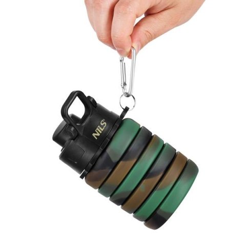 NC4106 BIDON SILIKONOWY SKŁADANY 500ML ZIELONY NILS