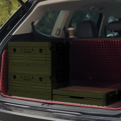 NCB4002 SKŁADANA SKRZYNIA KEMPINGOWA Z FUNKCJĄ STOŁU 2W1 ZIELONA NILS CAMP