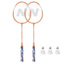 NRZ2051 ALUMINIUM / ZESTAW DO BADMINTONA 2 RAKIETY + 3 LOTKI + POKROWIEC NILS